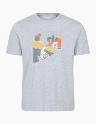 Mountain Warehouse Mens Mountain Warehouse Unisex Adult Mountain Bike Cotton T-Shirt - Grey - Size: 38