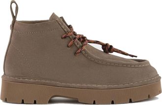 Panchic Walnut Suede Enkellaars - Dames - Veterlaarzen - Bruin - 40 EU - Su&egrave;de - Schoenen