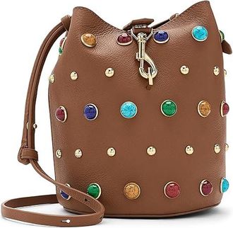 Rebecca Minkoff SM Heart Bucket Shoulder Womens Handbags Caramello, Leather