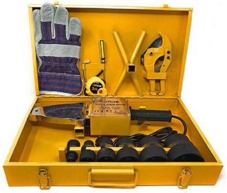 Trade Shop Trade Shop - Soldador De Polifuser 1500w Para Tubos Con 6 Matrices Accesorios De Herramientas De Bricolaje