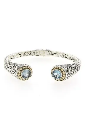 Samuel B. Tipped Two-Tone Bangle in Blue at Nordstrom Rack
