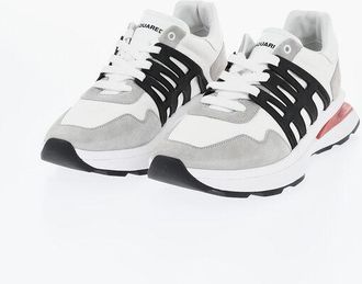 Dsquared2 Sneakers Basse SLASH in Pelle e Nylon con Dettagli a Contras taglia 44