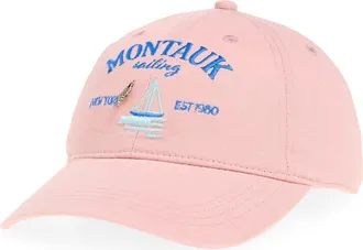 Treasure & Bond Embroidered Baseball Cap in Pink Montauk Sailing at Nordstrom
