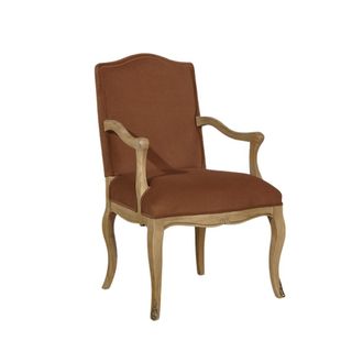 Robin des Bois Sill&oacute;n de estilo cl&aacute;sico en roble y terciopelo de poli&eacute;ster tabac