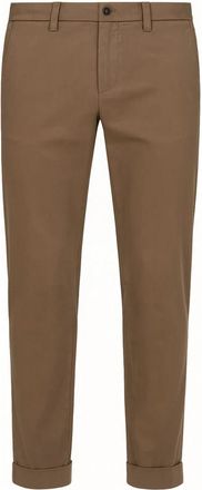 BRIGLIA 1949 Gabardine Chino Broek - Heren - Chinos - Bruin - XL - Katoen - Broeken
