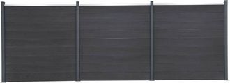 vidaXL Vidaxl - Juego De Paneles De Valla Wpc Gris 526x186 Cm