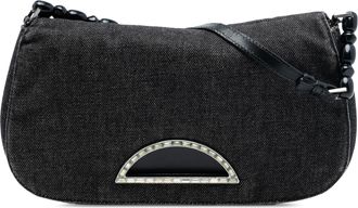Dior Pre-owned Womens Denim Malice Flap Shoulder Bag - Black Textile - One Size