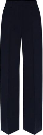 Off-white Wollen Broek met Plooien aan de Voorkant - Dames - Chinos - Blauw - S - Wol - Broeken