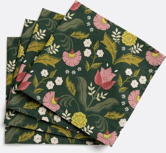 La Redoute Interieurs Set van 4 servetten in gewassen katoen, Suzanna