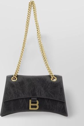 Balenciaga crush small leather shoulder bag