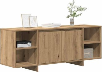 Berkfield Home TV Cabinet Artisan Oak 130x35x50 cm Engineered Wood in Brown | Size: 130 x 35 x 50 cm