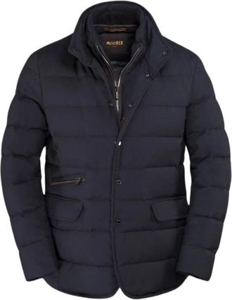Moorer Drie-knoops donsjas - Heren - Gewatteerde jassen - Blauw - 4XL - Jassen