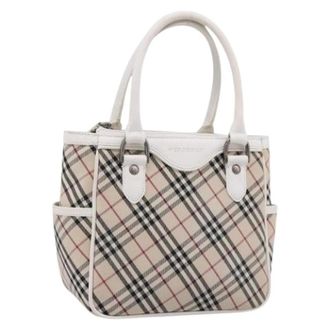 Burberry Pre-owned Vintage Hand Bag - Dames - Vintage Handtas - Beige - ONE Size - Leer - Vintage