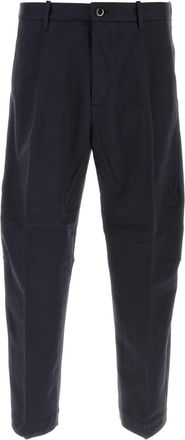 Nine In The Morning Dark Blue Stretch Cotton Giulio Pant