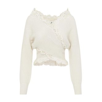 Ermanno Scervino Cashmere Pullover Trui - Dames - Truien - Wit - Maat: 2XS Kasjmier
