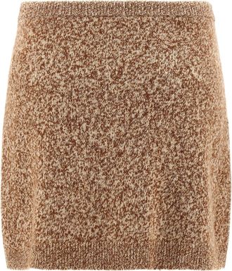 Versace Womens Multicolor Virgin Wool Long Skirt