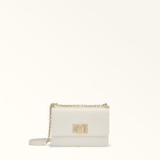 Furla 1927 Borsa A Tracolla Panna Bianco Pelle Stampata Donna