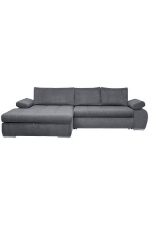 CARRYHOME Ecksofa, Grau, Textil, Füllung: Schaumstoff, Ottomane links, L-Form, 294x173 cm, Stoffauswahl, seitenverkehrt erhältlich, Schlafen auf Sitzhöhe, Rücke