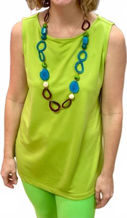 Multiples Basic Cooling Tank Top In Kiwi