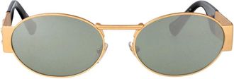 Versace Medusa Deco Ovale Zonnebril - unisex - Zonnebrillen - Geel - 56 MM - Accessoires