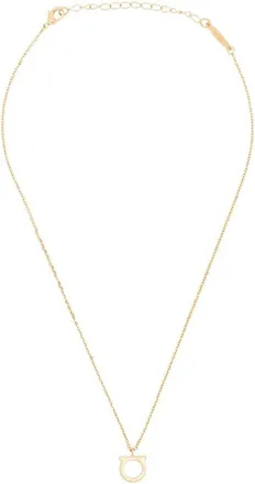 Ferragamo Gold-Colored Necklace With Gancini Charm