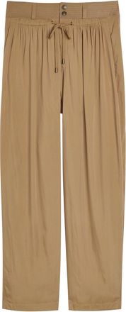 Isabel Marant Inaya Drawstring Woven Trousers - Khaki - 42 (UK14 / L)