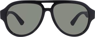 Gucci Grey Pilot Mens Sunglasses GG2088S 001 55