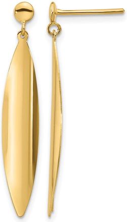 Diamond2Deal 14K Gold Fancy Drop Dangle Earrings 36 mm