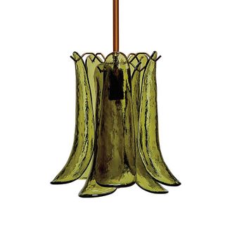 Ballard Designs Meyers Glass Pendant - Green - Ballard Designs