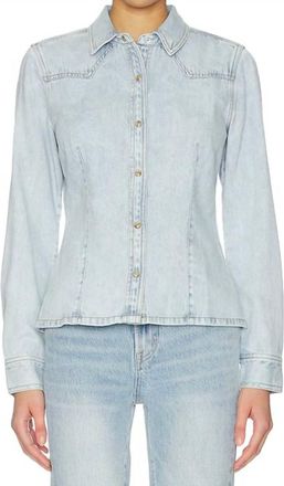 Rails Taiana Fitted Shirt In Bleached Indigo