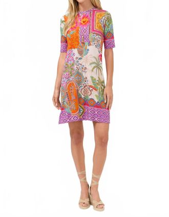 Johnny Was Janie Favorite Elbow Sleeve Swing Dress In Avelar