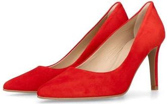 Ursula Mascar&oacute; Suede Pointed Toe Pump in Bright Red at Nordstrom, Size 37.5