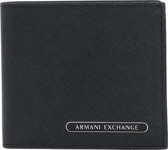 A|X Armani Exchange Accessoires, Heren, Zwart, ONE Size, Compacte Zwarte Herenportemonnee