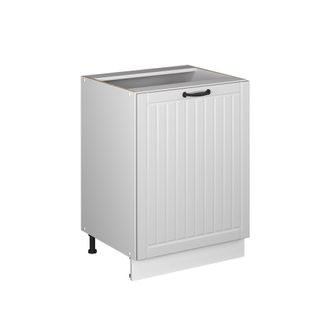 Vicco Mueble Bajo De Cocina Fame-line, Blanco Casa De Campo/blanco, 60 Cm 1 Puerta Sin Encimera, Vicco