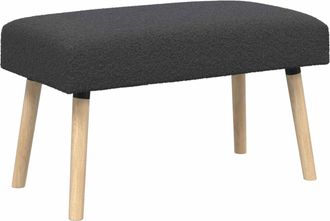 vidaXL Banco Liso Gris Oscuro 80 X 40 X 46 Cm Boucl&eacute; Vidaxl