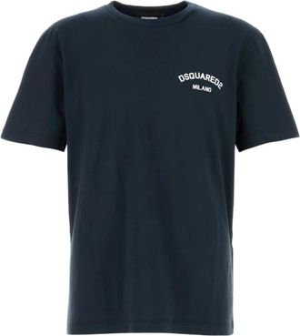 Dsquared2 Tops, Heren, Blauw, 2Xl, Stijlvolle Overhemden voor Mannen