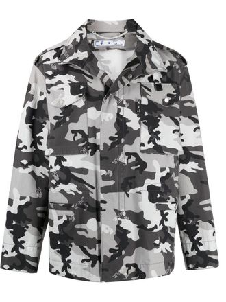 Off-white Giacca con stampa camouflage - Grigio
