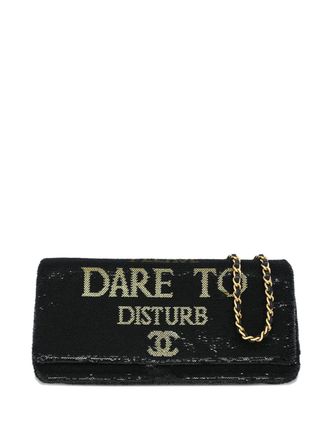 Chanel 2017 Dare To Disturb shoulder bag - women - Calf Leather/Sequin - One Size - Black