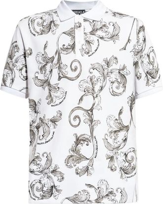 Versace Jeans Couture Polo con stampa Barocco - Bianco