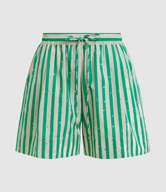 Essentiel Short Jeeuw Vert Blanc