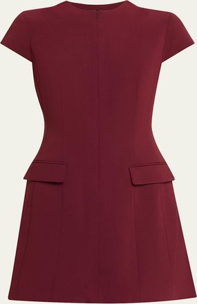 Theory Tailored Zip-Front Mini Dress