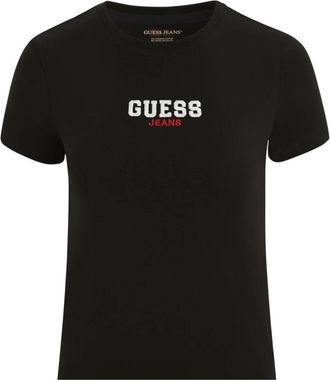 Guess Mujer, Camisetas, Negro, Talla: M