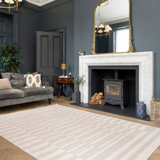 Kukoon Modern Abstract Cotton Chenille Rug Grey Gold Machine Washable in Light Grey | Size: 240 cm x 330 cm
