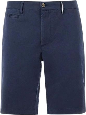 La Martina Korte Broeken, Heren, Blauw, W34, Leer, Slim Fit Bermuda