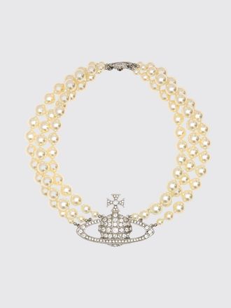 Vivienne Westwood Multi-Strand Choker Necklace with Pearls, Crystals, and Orb Logo