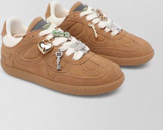 Ganni suede leather low-top sneakers