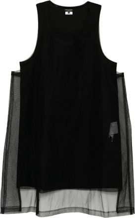Comme Des Garçons double-layer vest - men - Polyester - S - Black