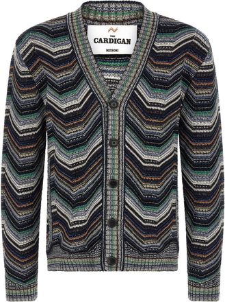 Missoni Multicolor Chevron V-Neck Cardigan