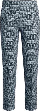 Etro floral-jacquard trousers - Blue