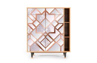 StoryZ Aparador rosa claro 2 cajones y 2 puertas L 94 cm